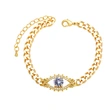 Clearance European and American Cuban chain devil eye bracelet men and women hip hop trend evil eye hand jewelry wholesale brj70