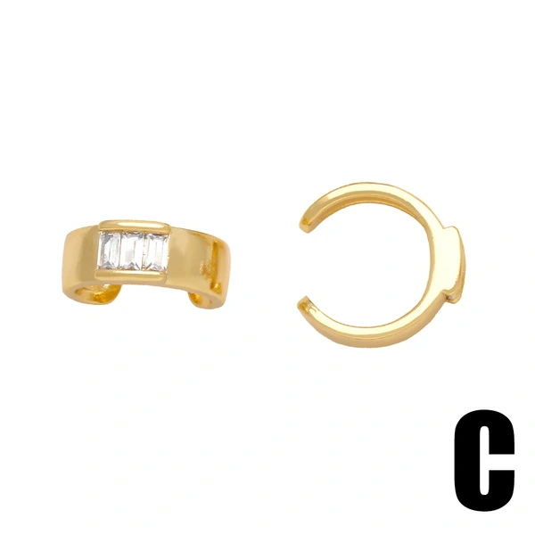 Hot selling zircon ear clips for no pierced ears, high-end ear bone clips, trendy irregular earrings, earrings err93