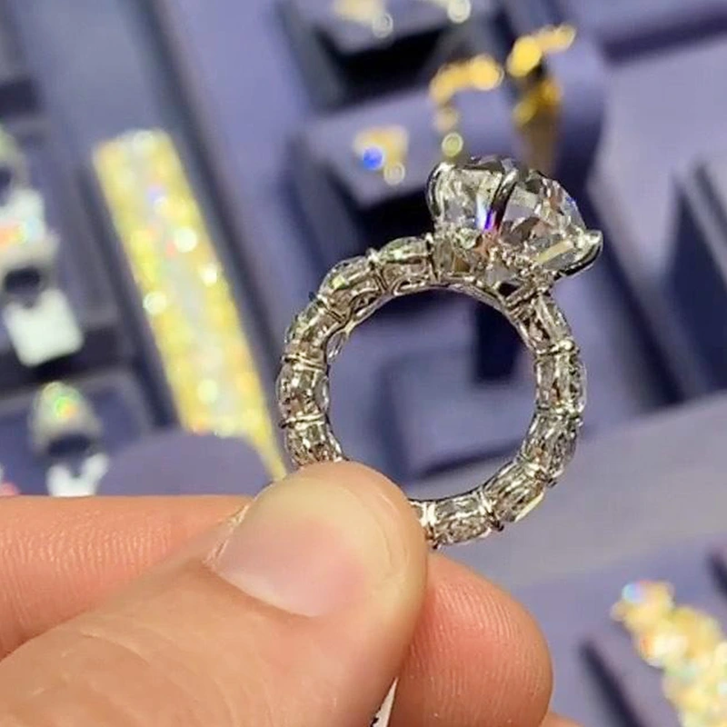 Selling elegant marquise-shaped zircon fashion rings, popular jewelry, factory direct supply, women's rings