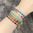 Hot selling European and American fashion all-match colorful zircon bracelet niche design bracelet female brk25