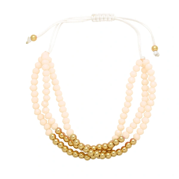 Hot selling bohemian style three-layer stacking bracelet niche design handmade beaded bracelet female bra82