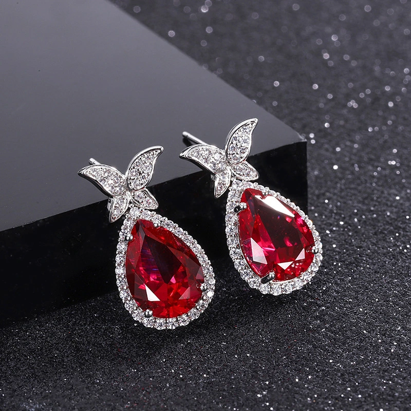 New hot selling butterfly earrings teardrop-shaped retro temperament atmospheric earrings European and American style fashion female earrings