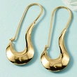 Special-shaped glossy earrings, Japanese and Korean personality, fashionable and versatile earrings, metallic Temu hot-selling ear hooks