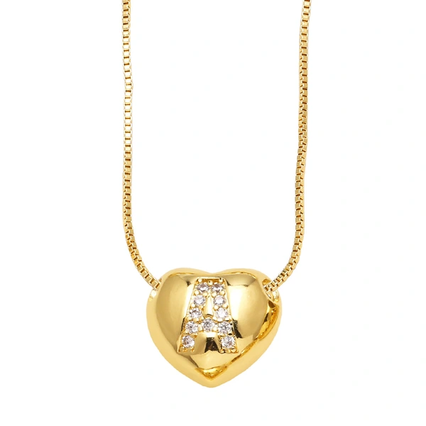 AS jewelry new style inlaid zircon love 26 letters pendant necklace clavicle chain nkb281necklace