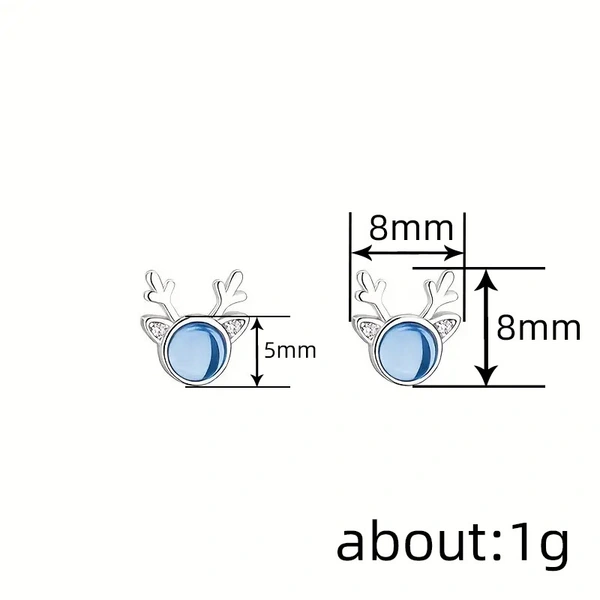  Christmas holiday earrings for women, exquisite and cute, fashionable deer antler earrings, mini design, matching jewelry