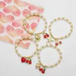 AS jewelry popular fruit cherry love pendant bracelet pearl bracelet hand jewelry female brm95