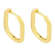 Korean version of the glossy heart earrings INS minimalist geometric oval ring female earrings earrings gold-plated retro earrings erw06