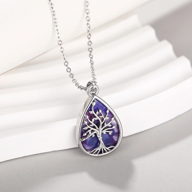  Factory direct sale glue drop earrings for women, branch water drop metal electroplating shiny jewelry, fashionable jewelry set