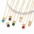AS jewelry girl pendant necklace copper plated real gold heart-shaped zircon clavicle chain nka031