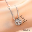  European and American three-dimensional necklace for women, heart hollow design necklace, Internet celebrity style sweet box chain pendant