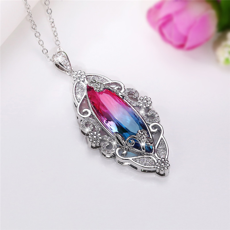 2022 Spring Festival new natural style gradient stone series jewelry necklace women's evening jewelry accessories
