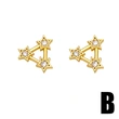 Hot selling style temperament star flower pineapple earrings simple small zircon earrings wholesale ert32