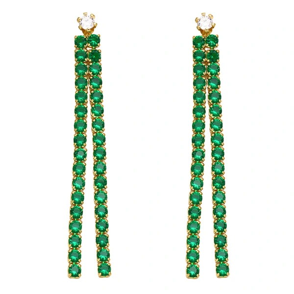 Clearance European and American jewelry long simple full diamond tassel earrings trendy niche design earrings earrings era321