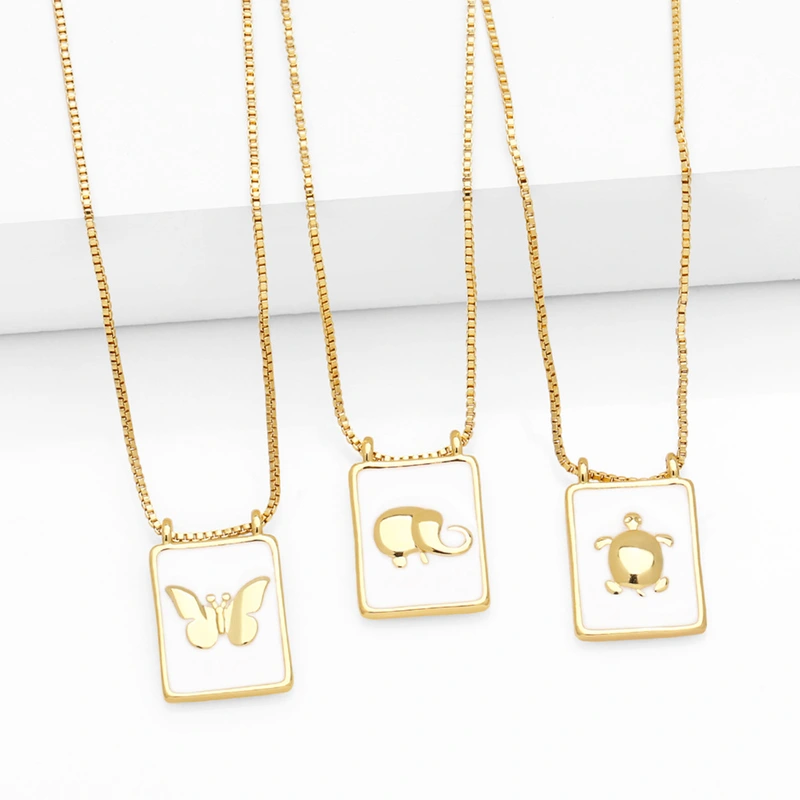 European and American hot selling cute butterfly turtle elephant fashion simple clavicle necklace wholesale nkb010