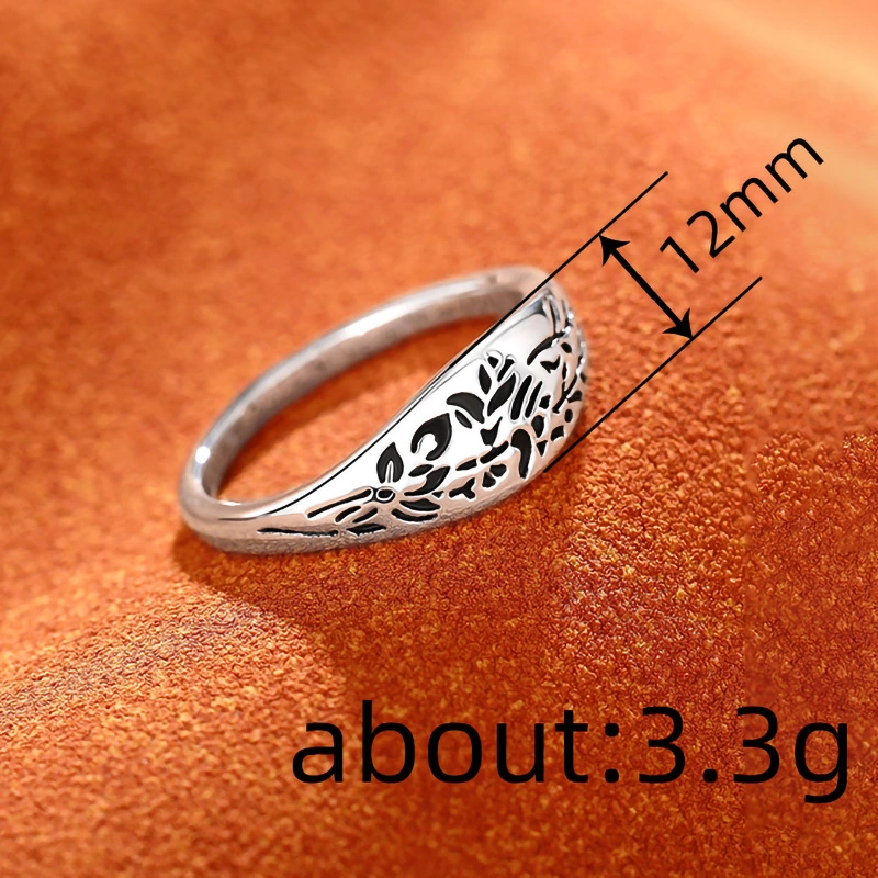   Hot selling new jewelry simple creative floral ring fashionable metallic women's ring