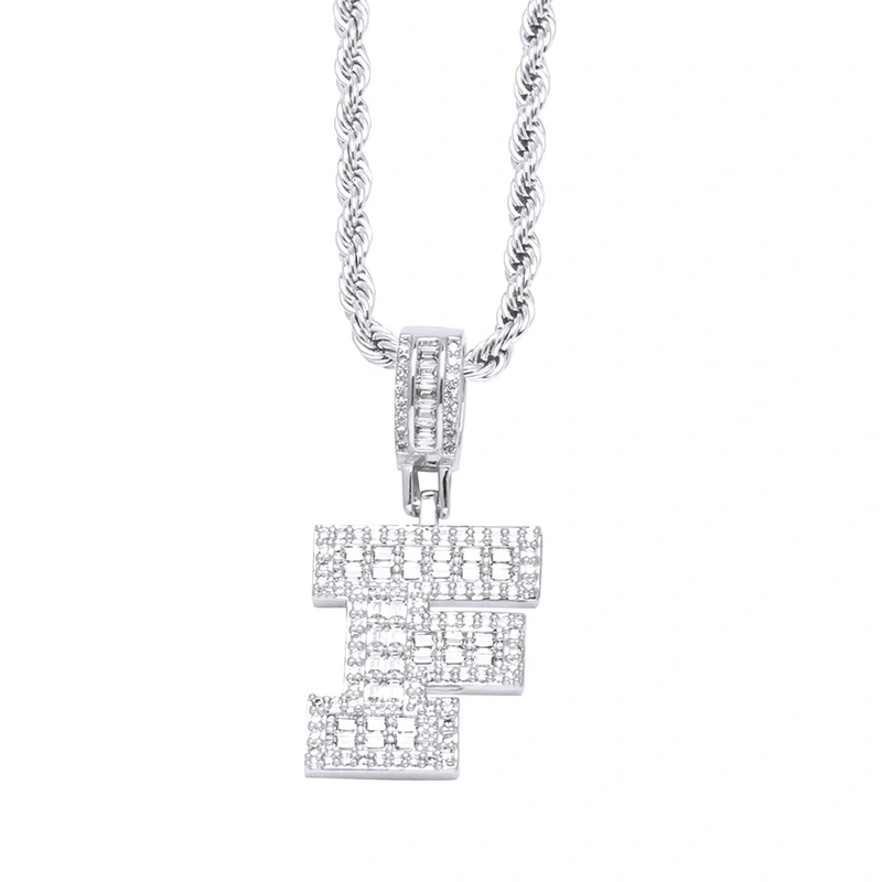 Clearance jewelry hot sale square 26 English letters pendant gold-plated necklace clavicle chain female nkb369