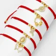 AS jewelry European and American red rope Madonna cross pendant bracelet gold-plated tennis racket hand jewelry female bra84