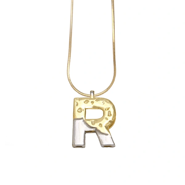 AS jewelry European and American 26 English letters pendant necklace female two-color gold-plated clavicle chain nkp20