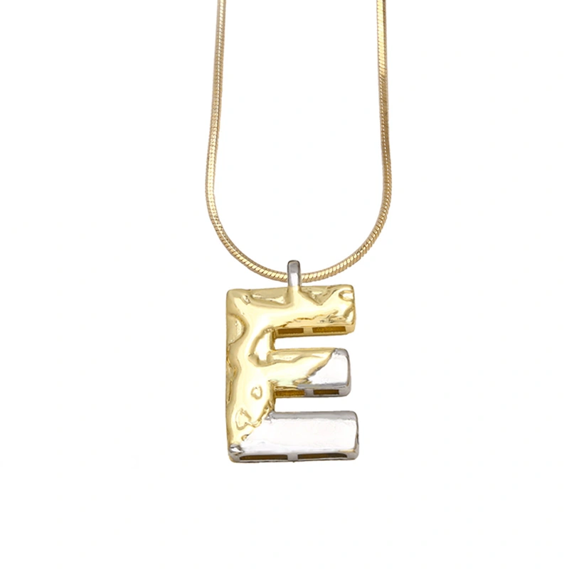 AS jewelry European and American 26 English letters pendant necklace female two-color gold-plated clavicle chain nkp20