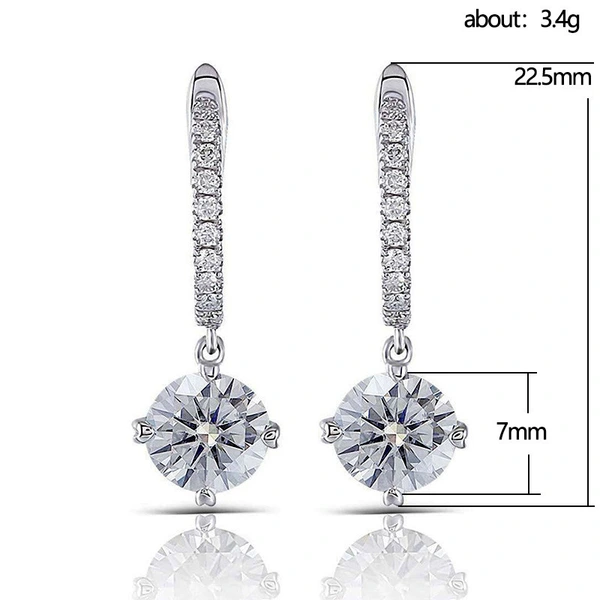Popular European and American earrings, fashionable OL super shiny full diamond crystal earrings, micro-inlaid zircon women's earrings and ear hooks