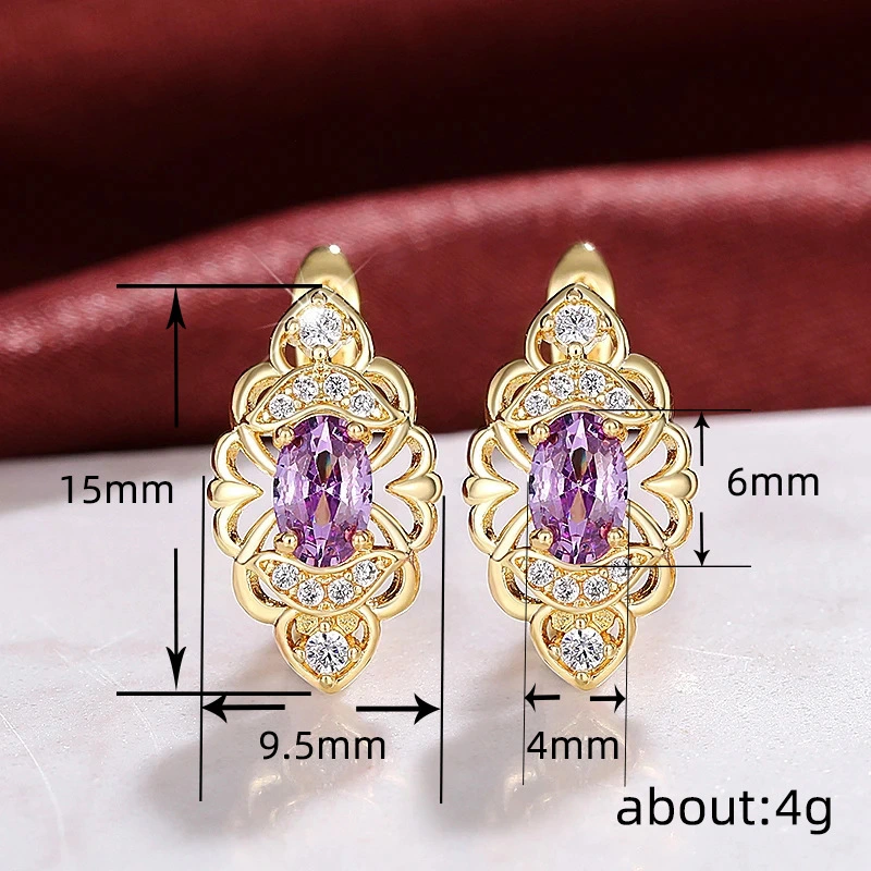 Russia's new earrings 2024 new trend high-end earrings hollow design temperament earrings