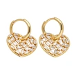 Hot selling fashion heart earrings women's pendant European and American simple inlaid zircon heart earrings earrings era310