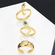 Hot-selling jewelry, European and American niche design, light luxury open ring, versatile diamond snake ring rip72