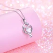  European and American fashion heart-shaped necklace forever good friend gift jewelry love wrapped zircon necklace