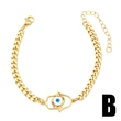 Hot selling bracelet female style palm devil eye inlaid zircon pentagram hand bracelet female brm49