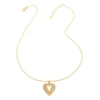 Jewelry love pendant necklace female copper plated real gold inlaid zircon peach heart clavicle chain nks27