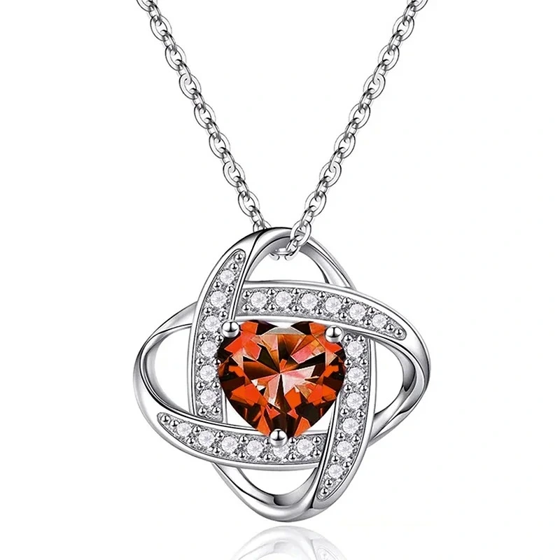  Inlaid zircon clavicle chain popular four-leaf clover pendant high-end temperament Korean hot necklace for women