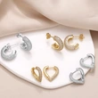 AS jewelry earrings heart earrings gold-plated zircon inlaid C-shaped earrings earrings era189