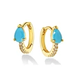  Fashionable bohemian style ear clips, teardrop-shaped design, versatile earrings, temperament personality autumn earrings