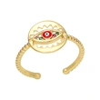 Clearance European and American hand jewelry colored gemstone zircon eye ring devil eye ring riq04