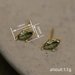 Simple style olive green earrings temperament versatile daily commuting earrings mini exquisite girls earrings