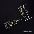  Forest metal pastoral style earrings for women, oil painting, small fresh accessories, forest leaf and flower accessories