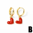 AS jewelry hot selling wind drop oil love heart shaped mushroom pendant earrings earrings era141