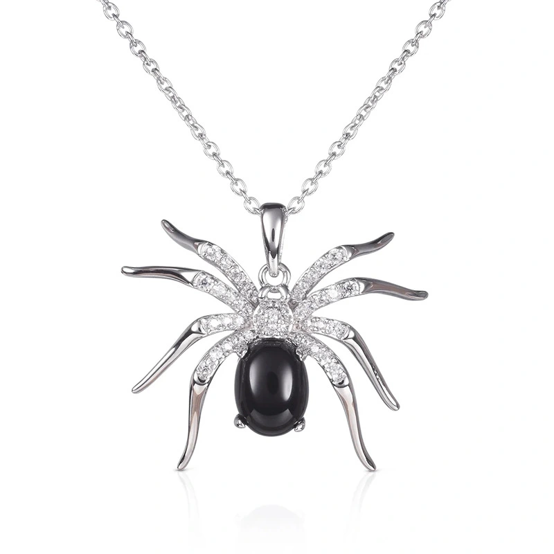 Hot selling dark gothic necklace female spider personality Halloween punk popular net red style necklace