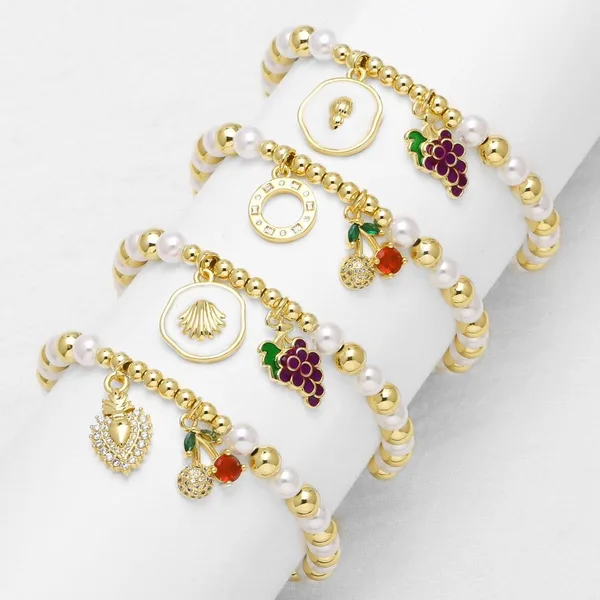 AS jewelry love fruit pendant bracelet female gold-plated grape cherry bracelet hand jewelry brc57