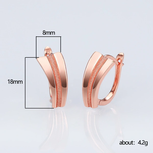 Joom's new copper earrings, metal geometric couple earrings, temperament European and American celebrity earrings