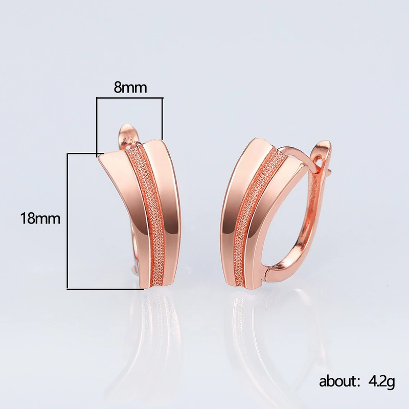Joom's new copper earrings, metal geometric couple earrings, temperament European and American celebrity earrings
