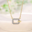  Fashion OL simple necklace geometric hollow design pendant light luxury daily versatile bead chain necklace