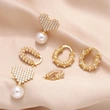 2024 new jewelry love pearl earrings versatile high-end gold-plated zircon earrings era164