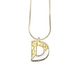 AS jewelry European and American 26 English letters pendant necklace female two-color gold-plated clavicle chain nkp20