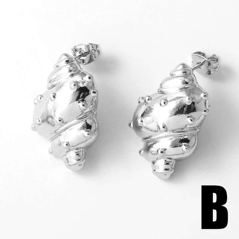 AS jewelry hot-selling conch earrings for women high-end copper-plated 18k gold earrings era338