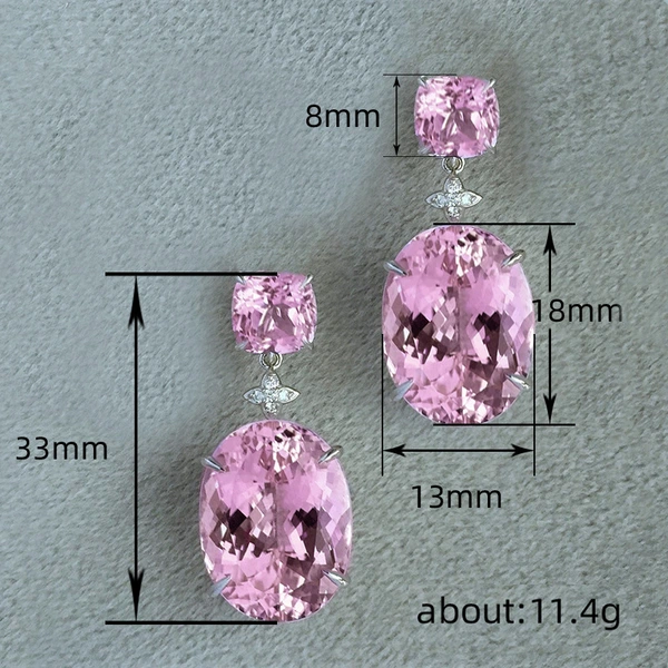 Pink inlaid zircon earrings for women fashion floral stylish exquisite earrings exquisite popular popular jewelry