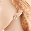 AS jewelry micro-inlaid zircon earrings copper plated 18k gold love heart earrings earrings female ery08
