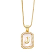 AS jewelry European and American new shell cube 26 English letters necklace clavicle chain female nkb581