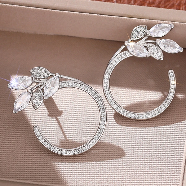  New wheat ear hoop earrings Korean style female temperament earrings female high-end exquisite design female earrings