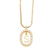 AS jewelry new style inlaid zircon 26 English letters necklace female gold-plated clavicle chain nka019